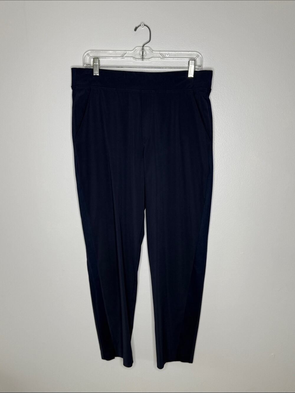 Athleta Navy Pull-On Straight Leg Pants Size 12